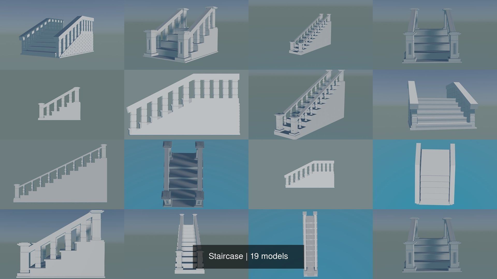 Staircase 3D Model Collection_2