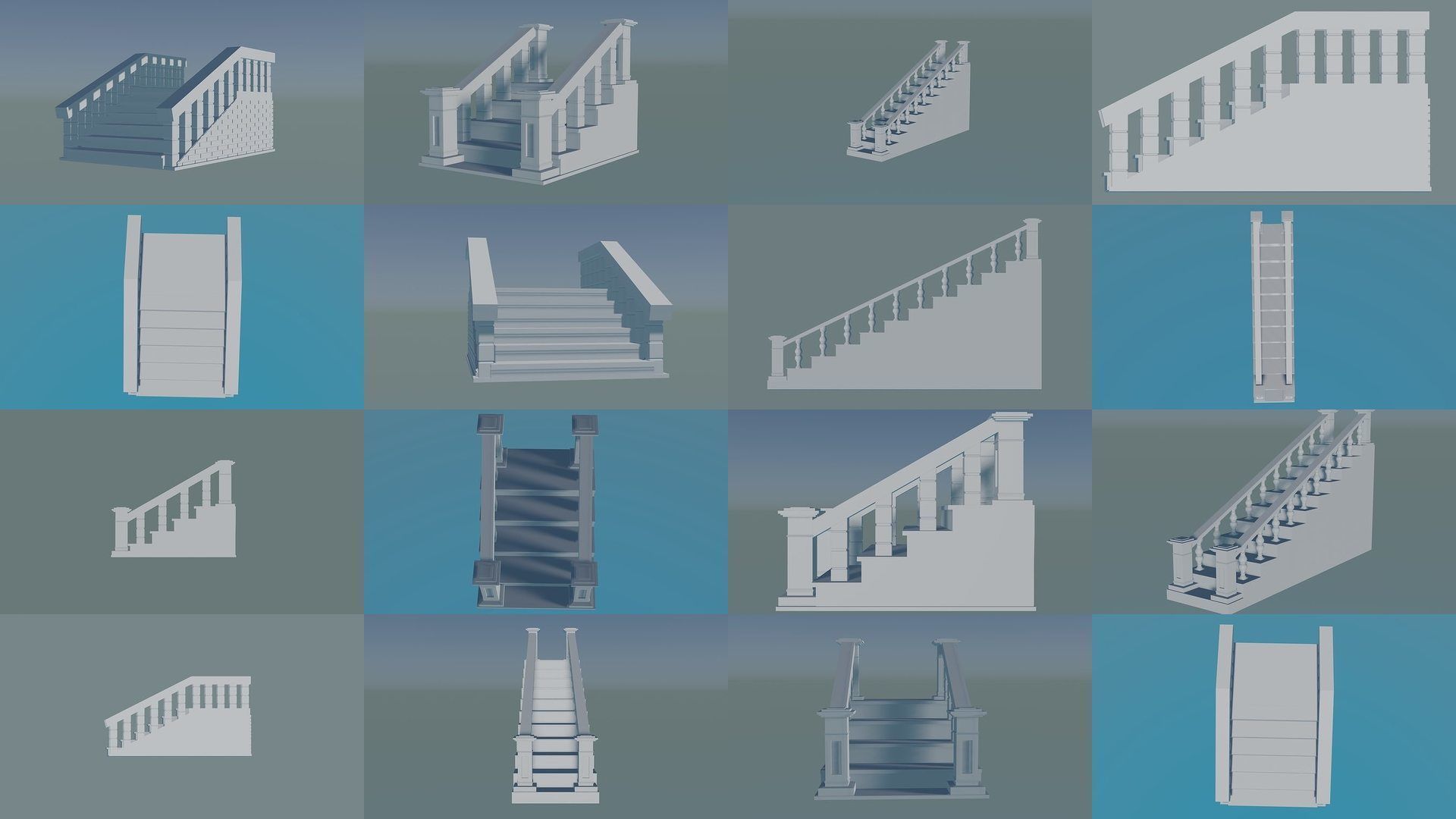 Staircase 3D Model Collection_1