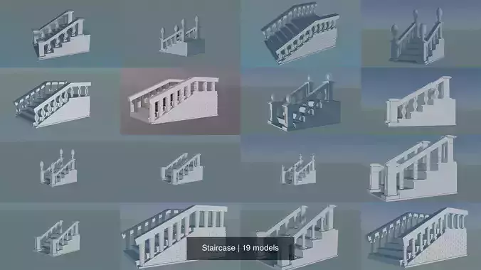 Staircase 3D Model Collection Staircase 3D Model Collection