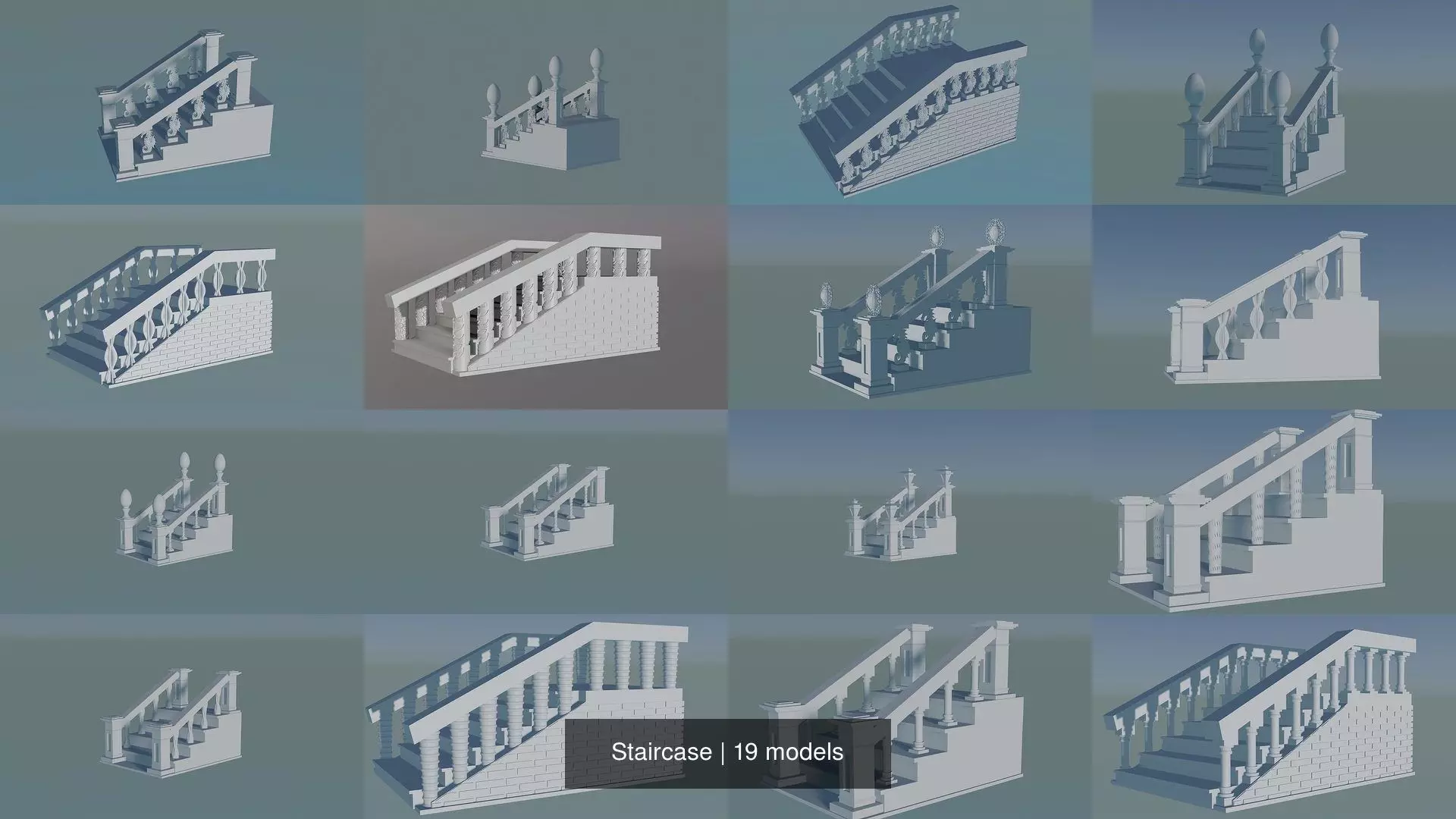 Staircase 3D Model Collection_0