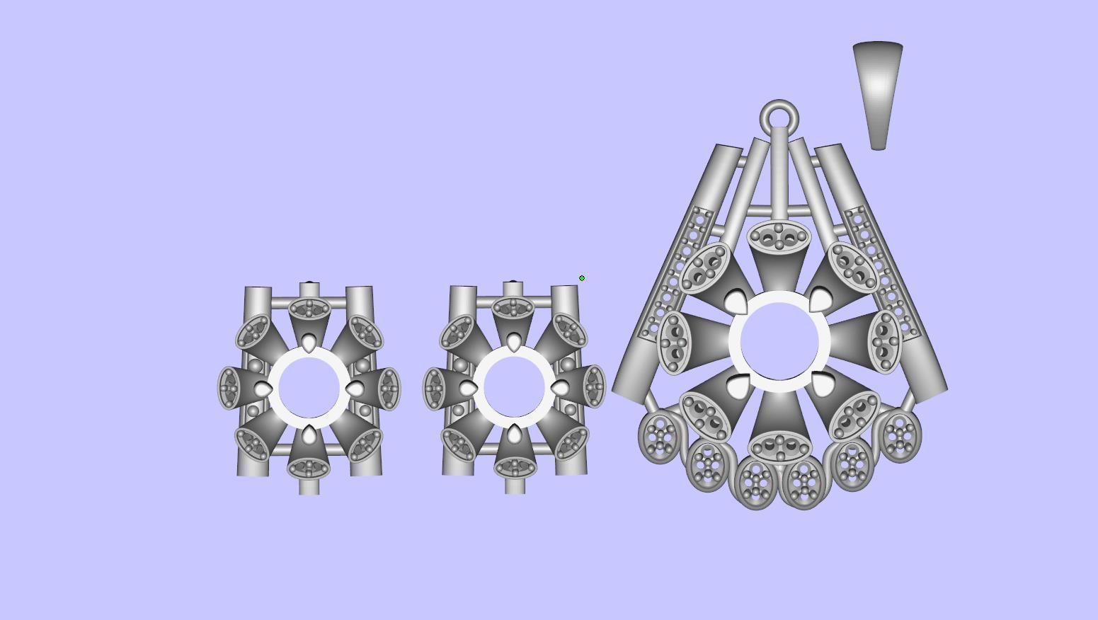 Diamond Pendant Set 15 3D print model_26