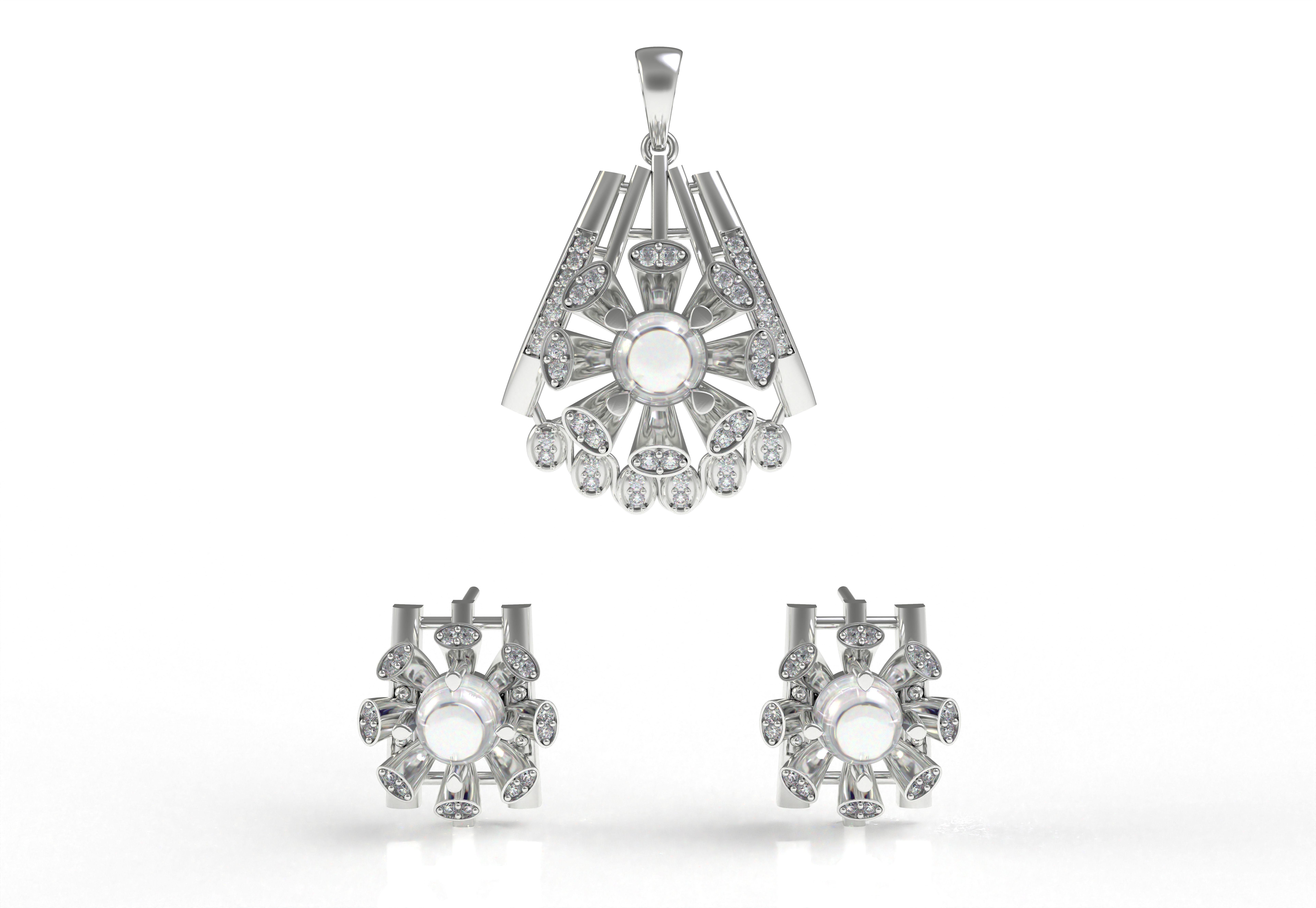 Diamond Pendant Set 15 3D print model_20