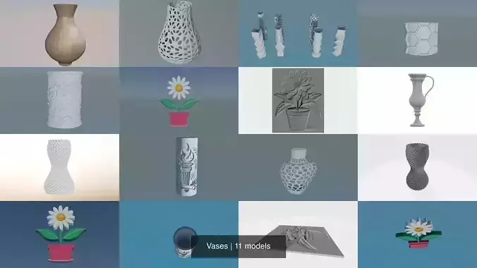 Vases 3D Model Collection