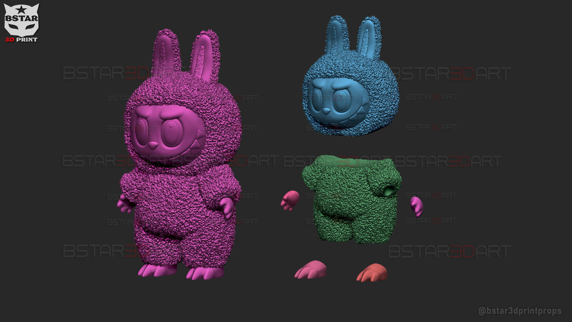 Labubu Monster Original High Quality - Pop Mart Toys 3D print model_15