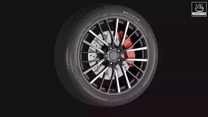 Aston Martin DBX707 Car Rim Tire 3D model