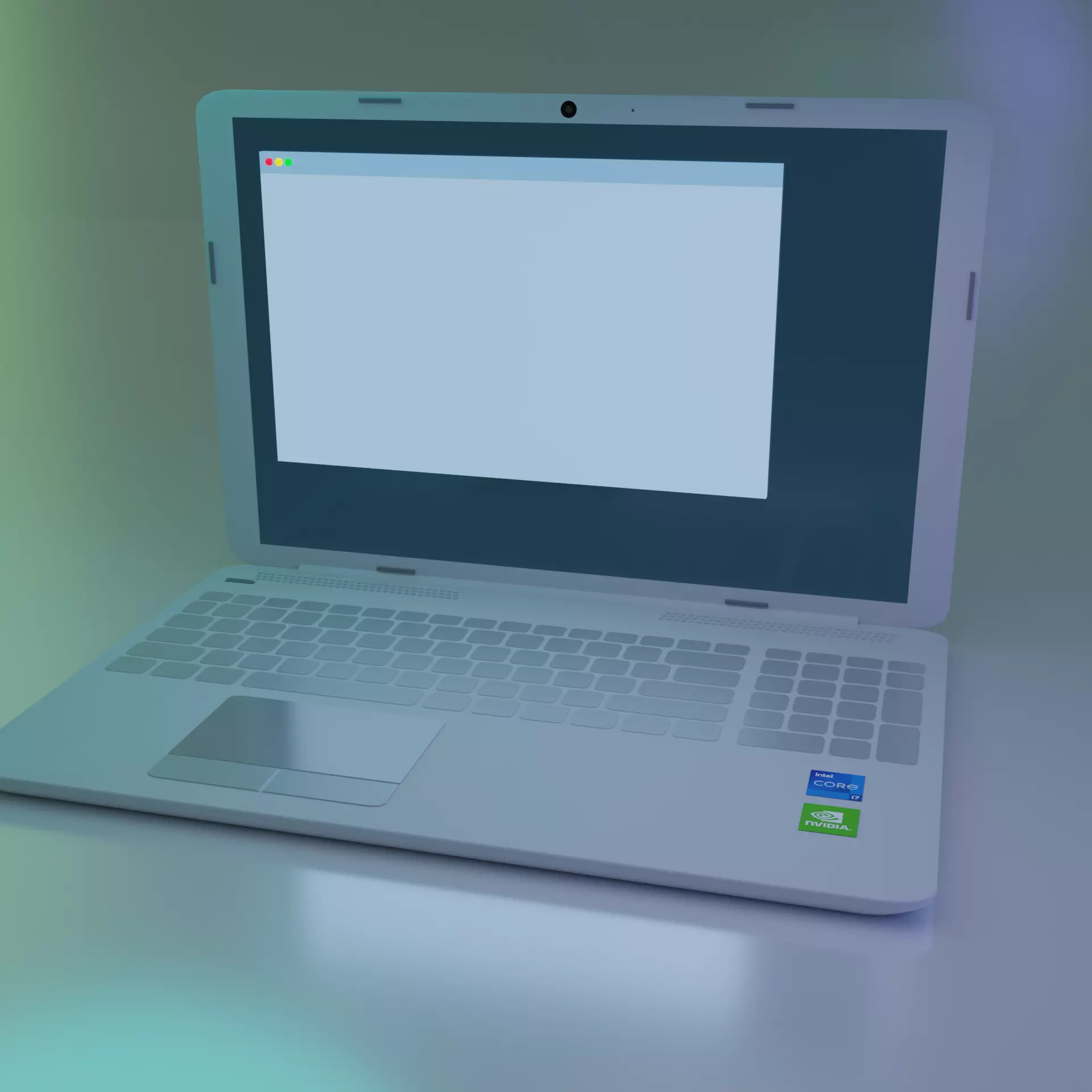 Laptop window Open and Close Animation 3D model_0
