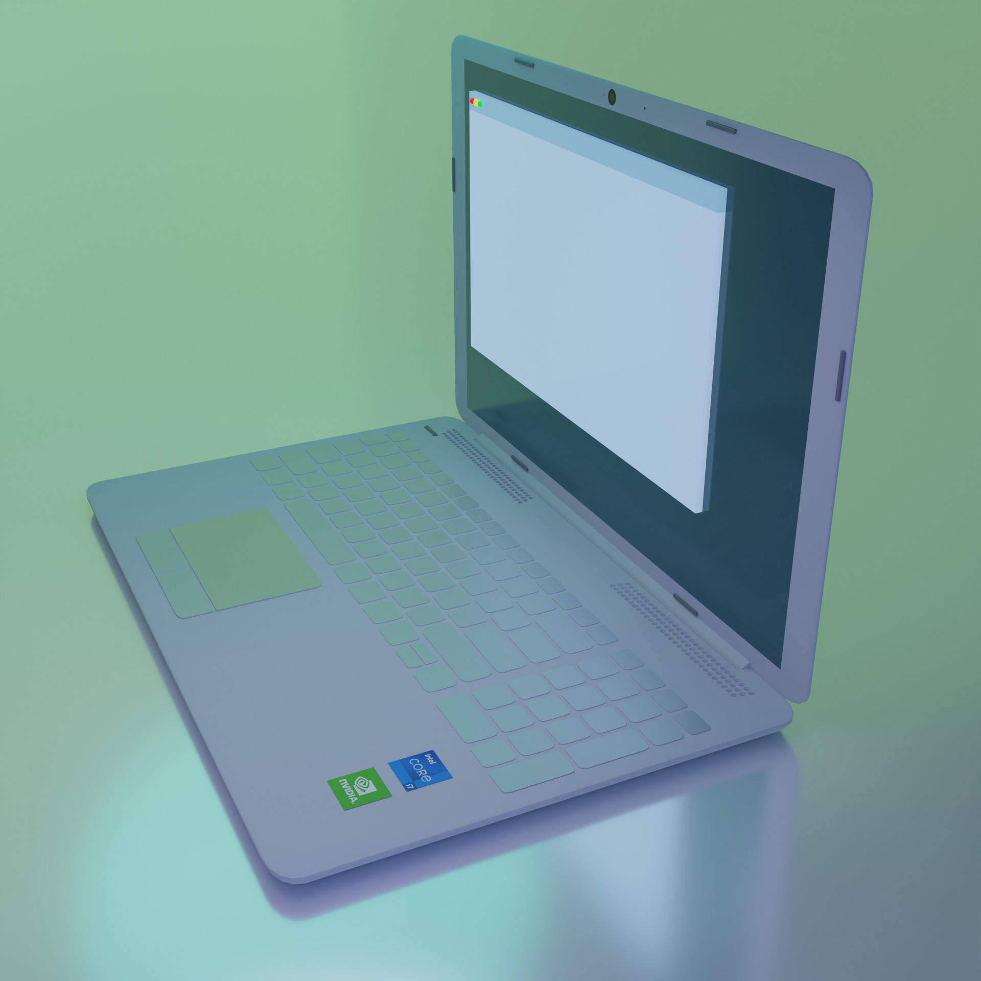 Laptop window Open and Close Animation 3D model_1