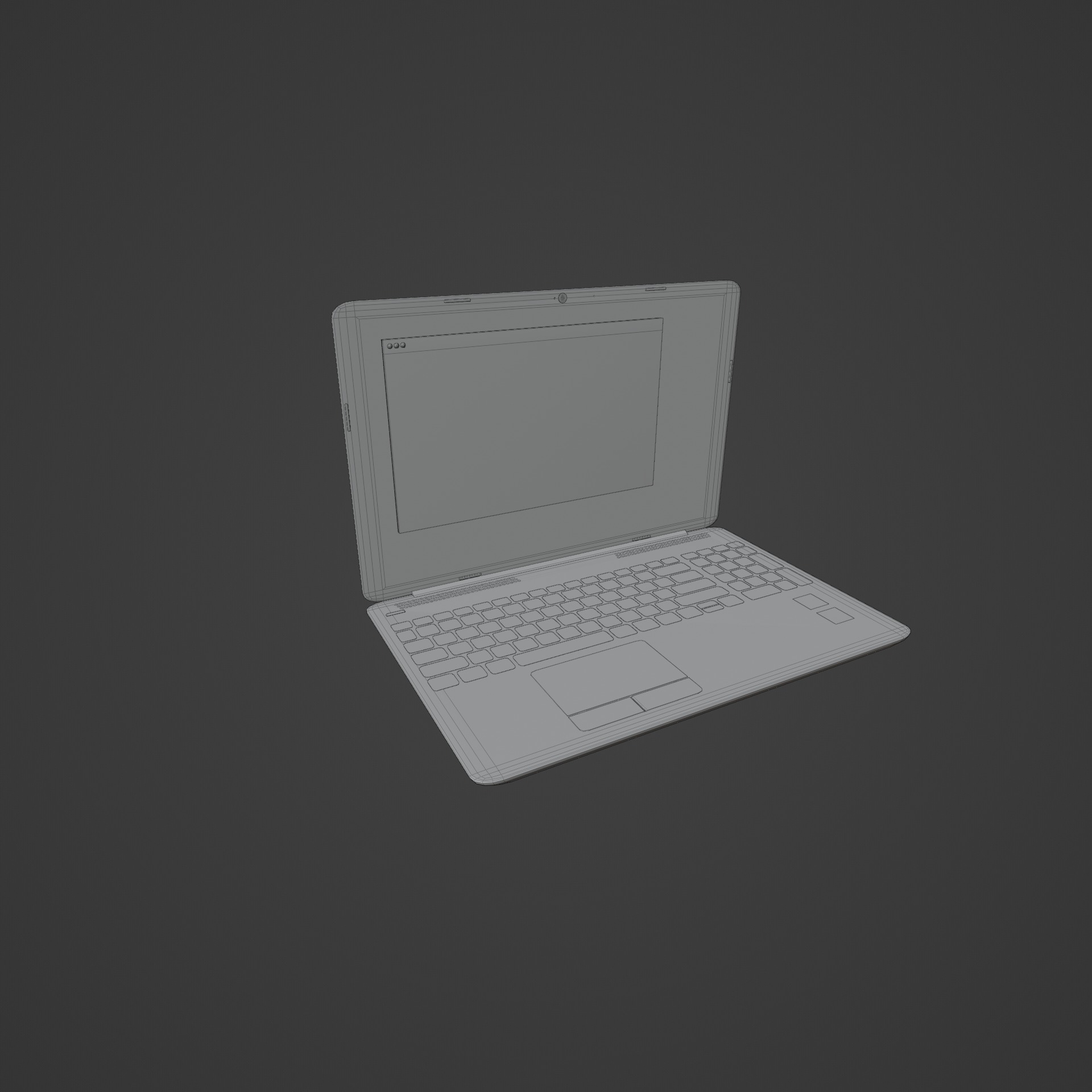Laptop window Open and Close Animation 3D model_8