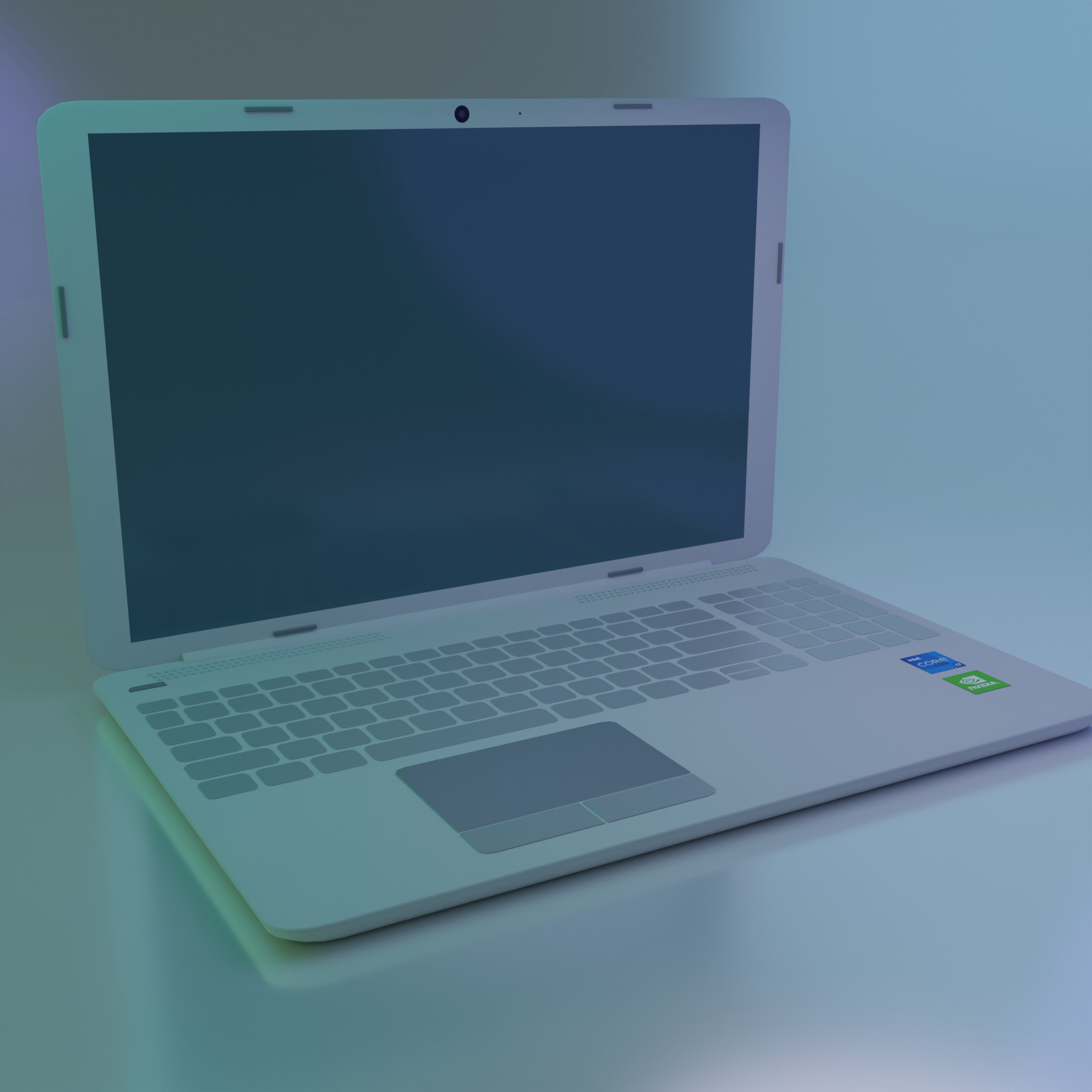 Laptop window Open and Close Animation 3D model_6
