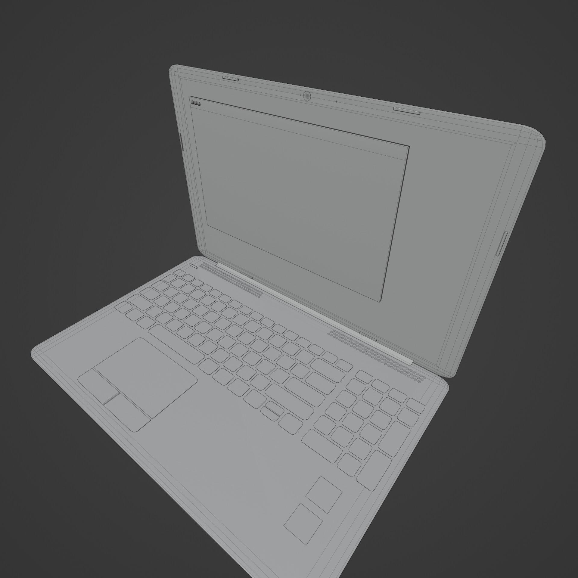 Laptop window Open and Close Animation 3D model_7