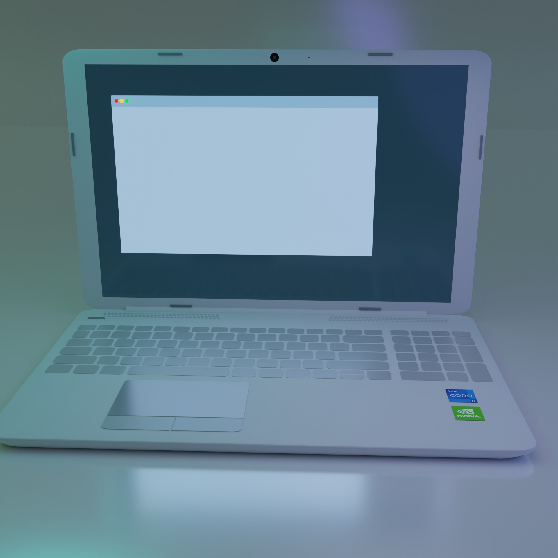 Laptop window Open and Close Animation 3D model_5