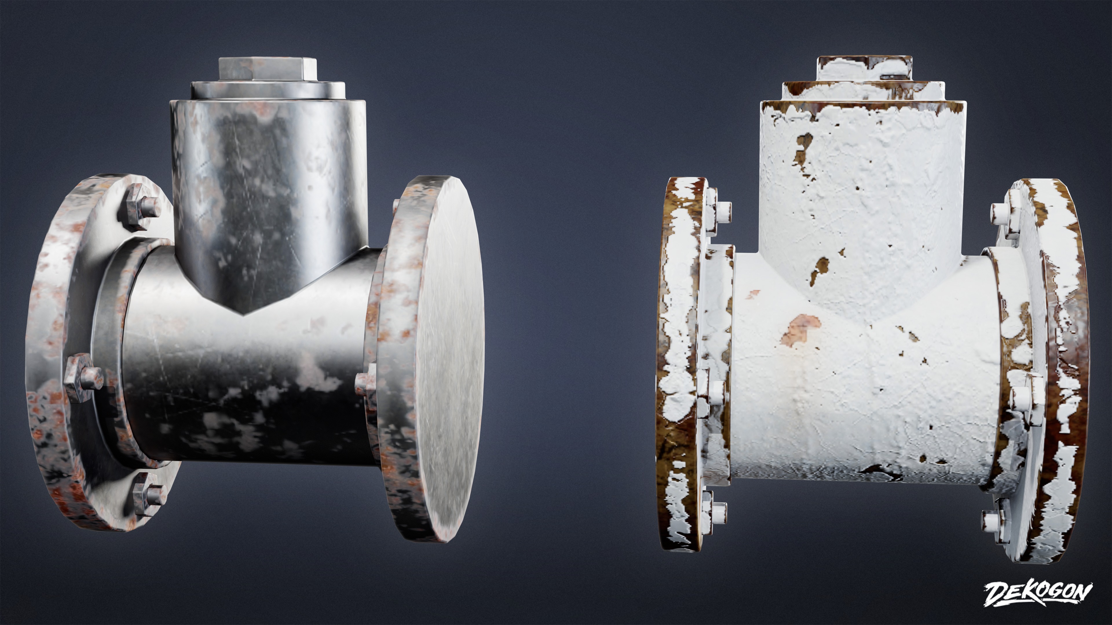 BUILDINGS - Pipe Set 02 - LOW POLY AND NANITE Low-poly 3D model_2