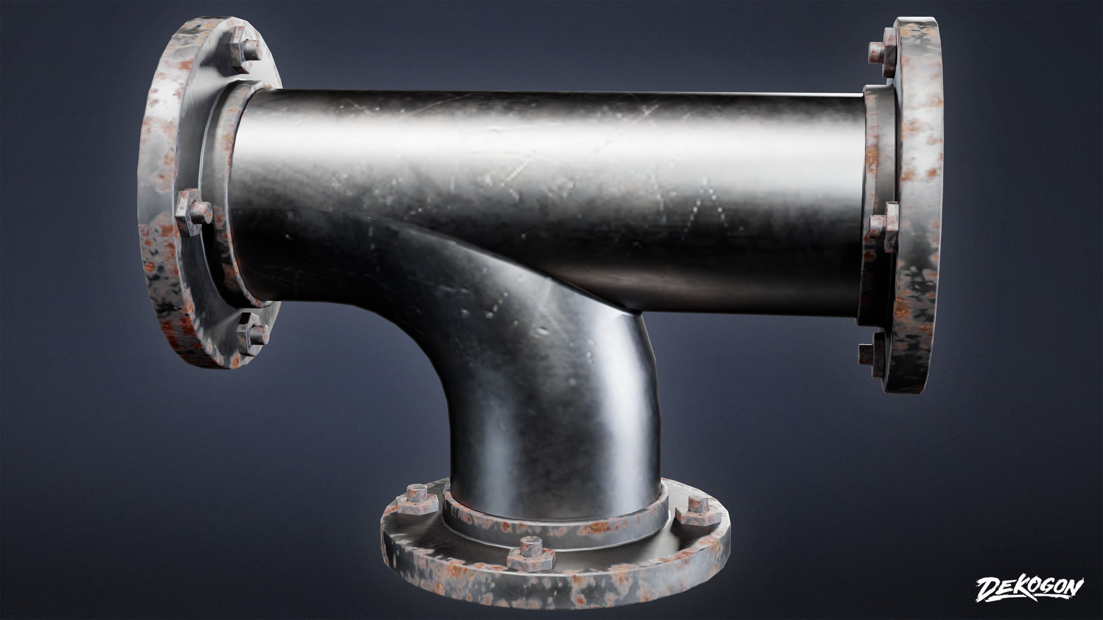 BUILDINGS - Pipe Set 02 - LOW POLY AND NANITE Low-poly 3D model_7