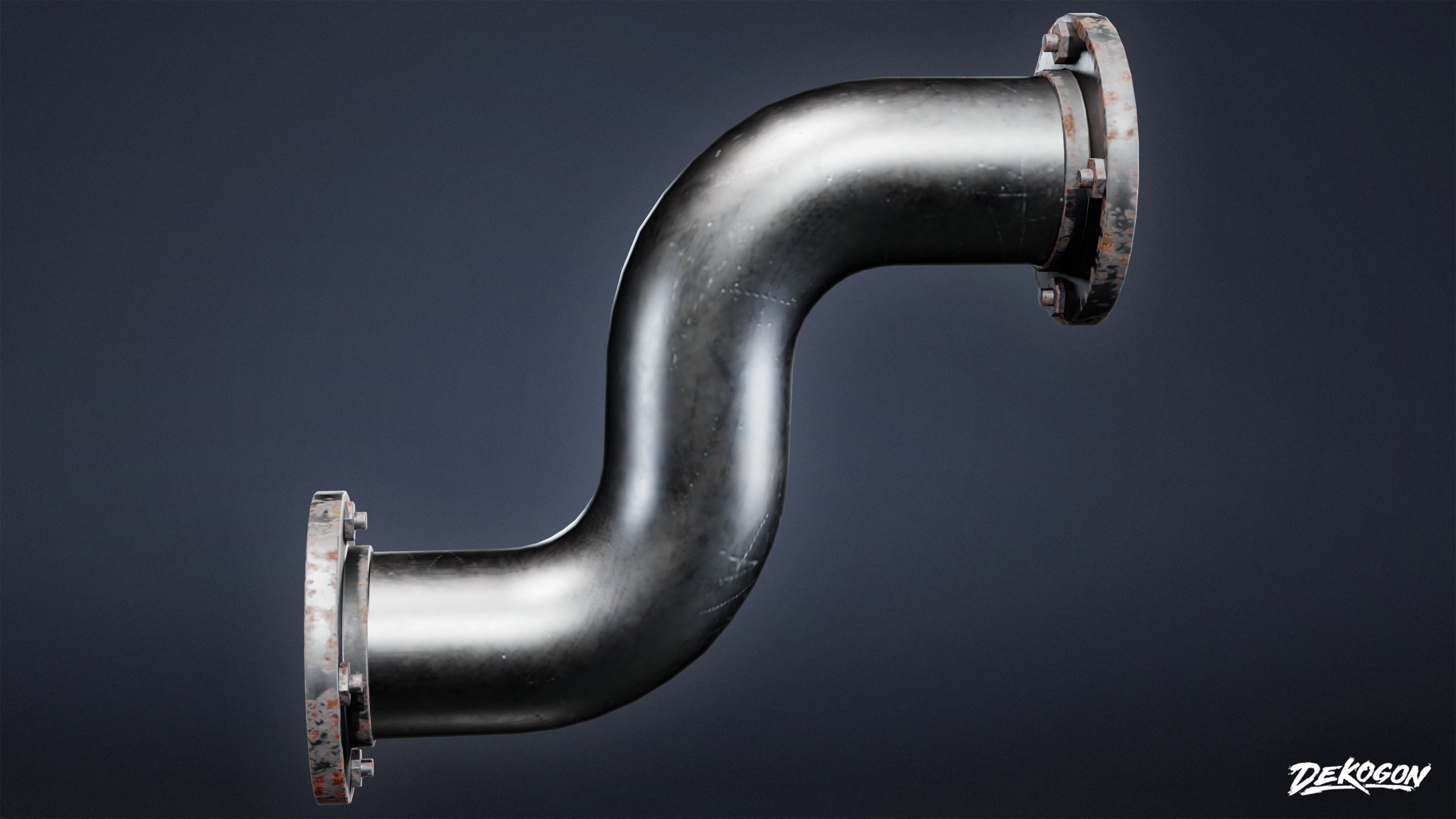 BUILDINGS - Pipe Set 02 - LOW POLY AND NANITE Low-poly 3D model_12