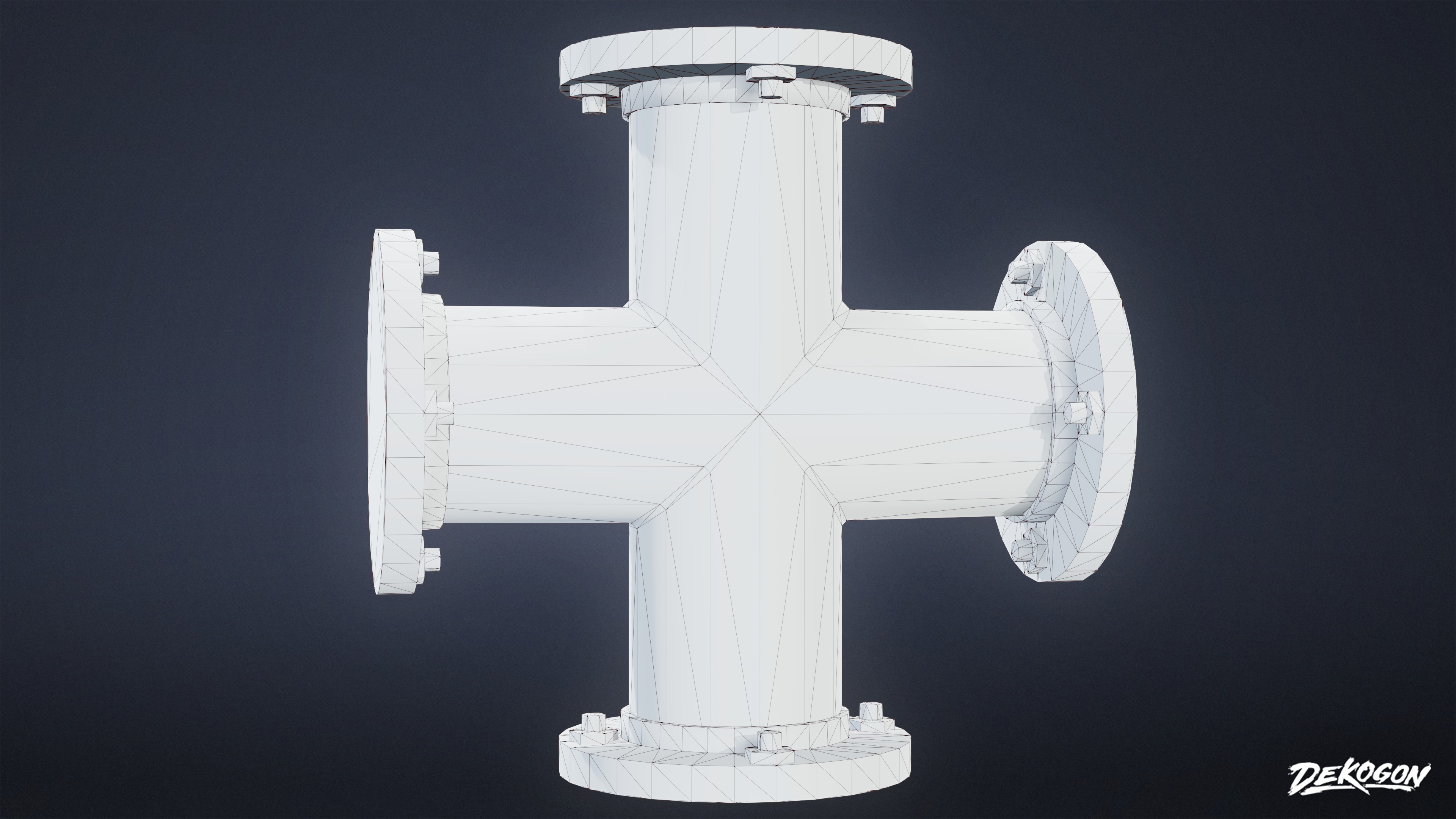 BUILDINGS - Pipe Set 02 - LOW POLY AND NANITE Low-poly 3D model_17