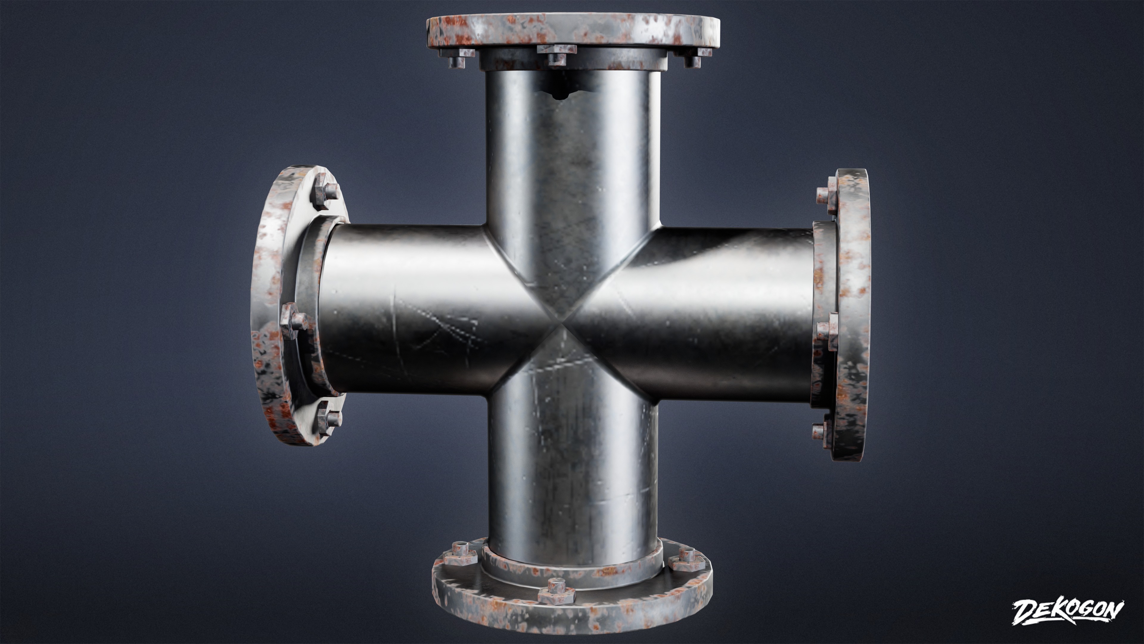 BUILDINGS - Pipe Set 02 - LOW POLY AND NANITE Low-poly 3D model_10