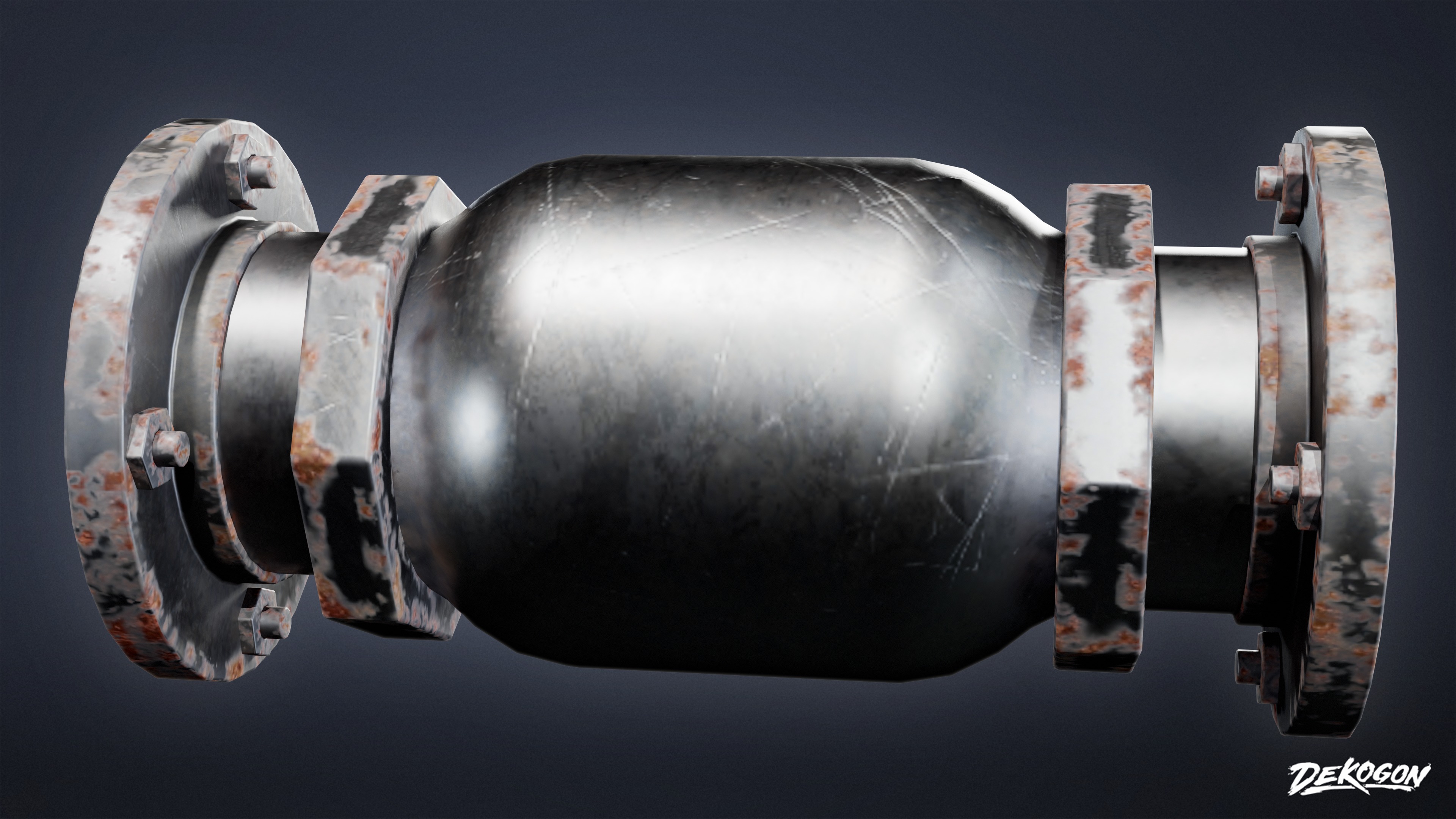 BUILDINGS - Pipe Set 02 - LOW POLY AND NANITE Low-poly 3D model_6