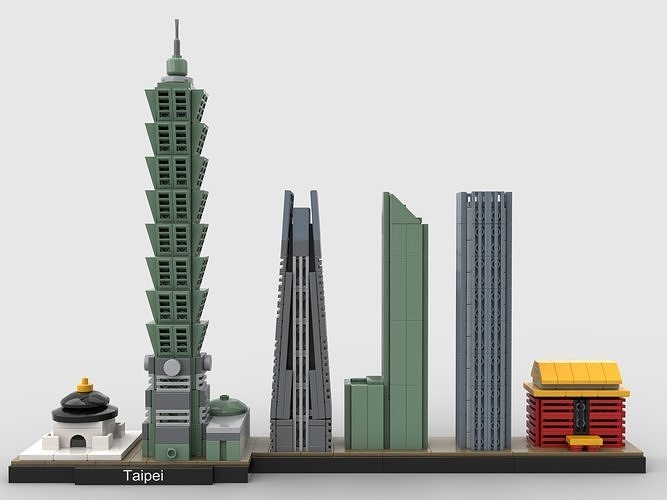 Taipei Skyline 3D model