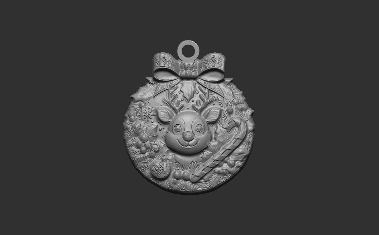 christmasball deer decoration 3D print model_3