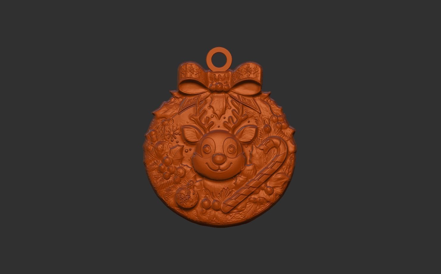 christmasball deer decoration 3D print model_4