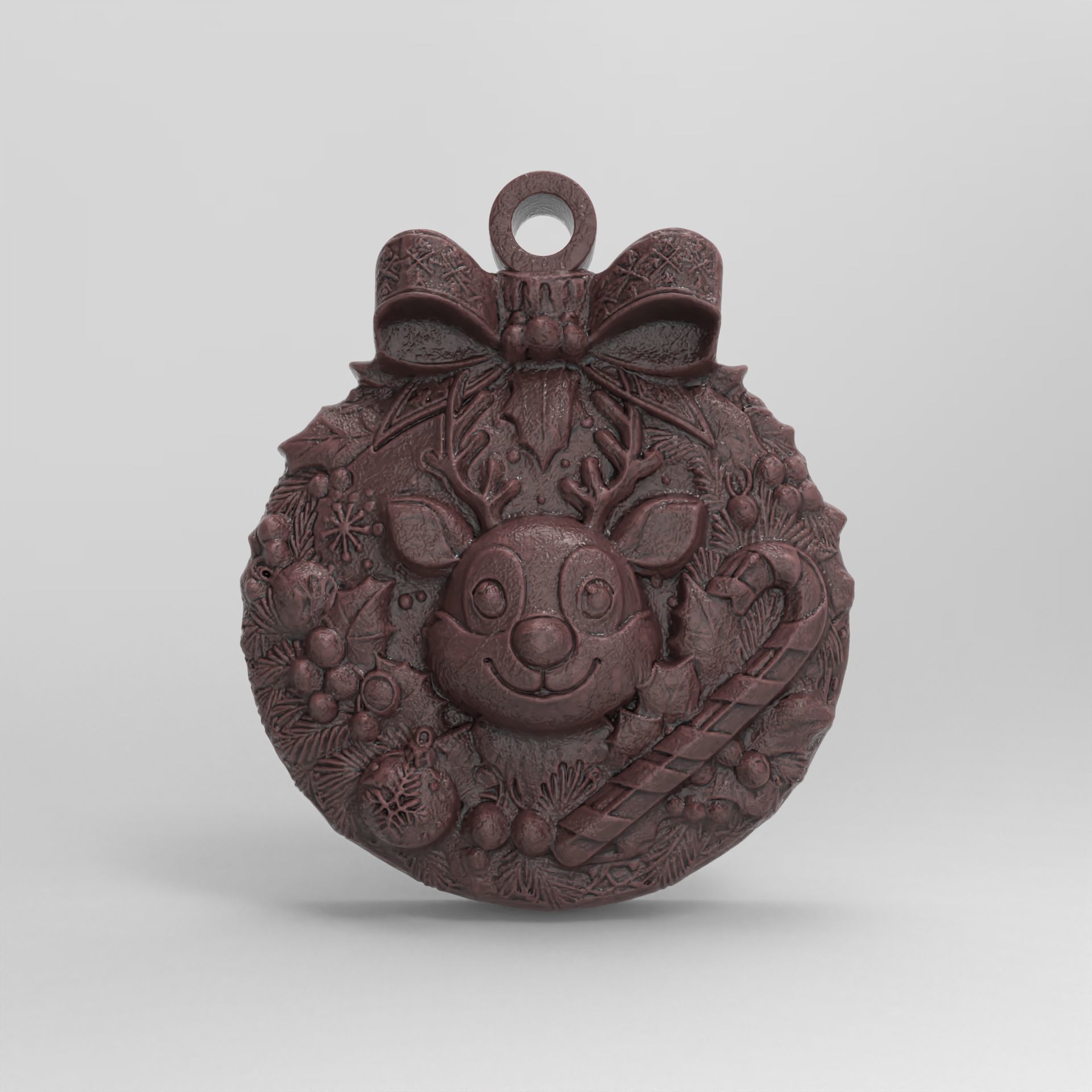 christmasball deer decoration 3D print model_2