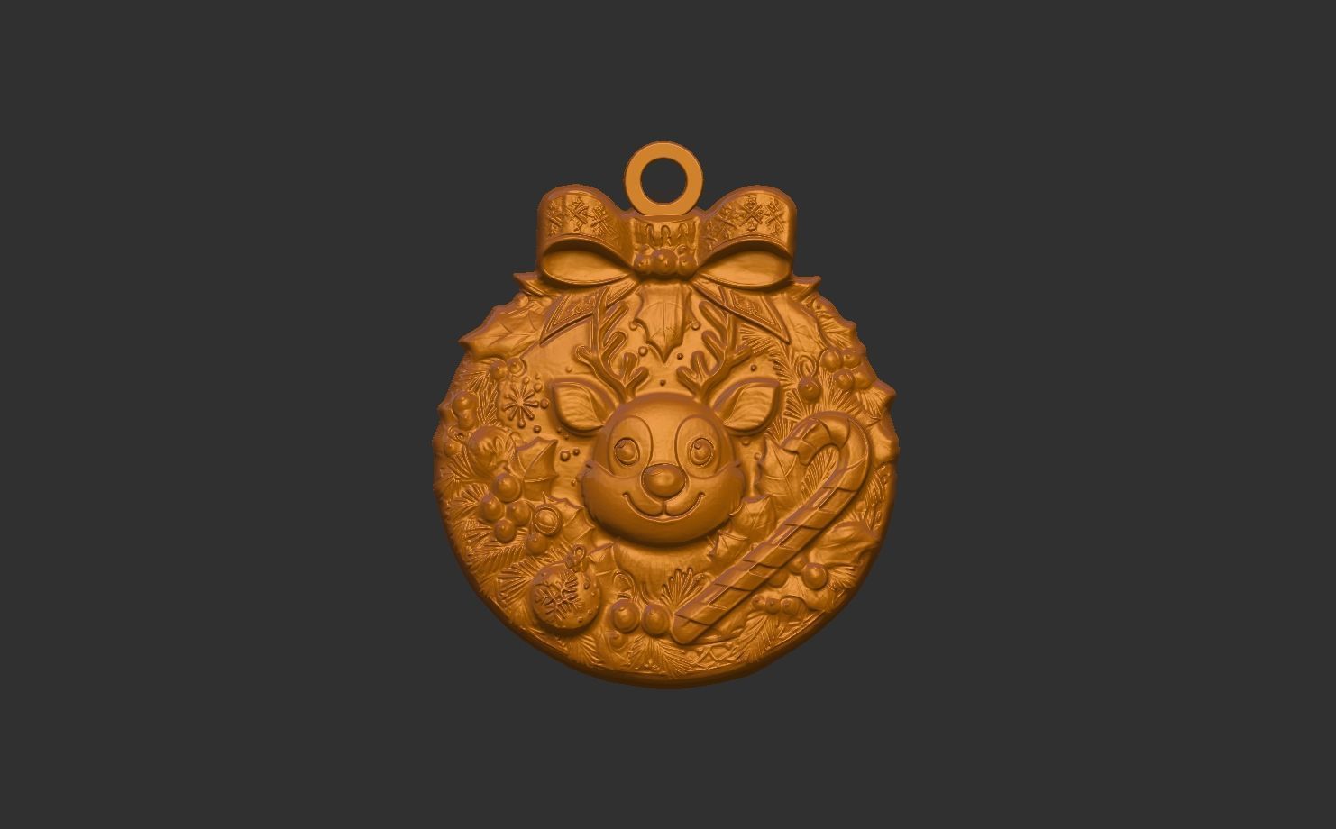 christmasball deer decoration 3D print model_6