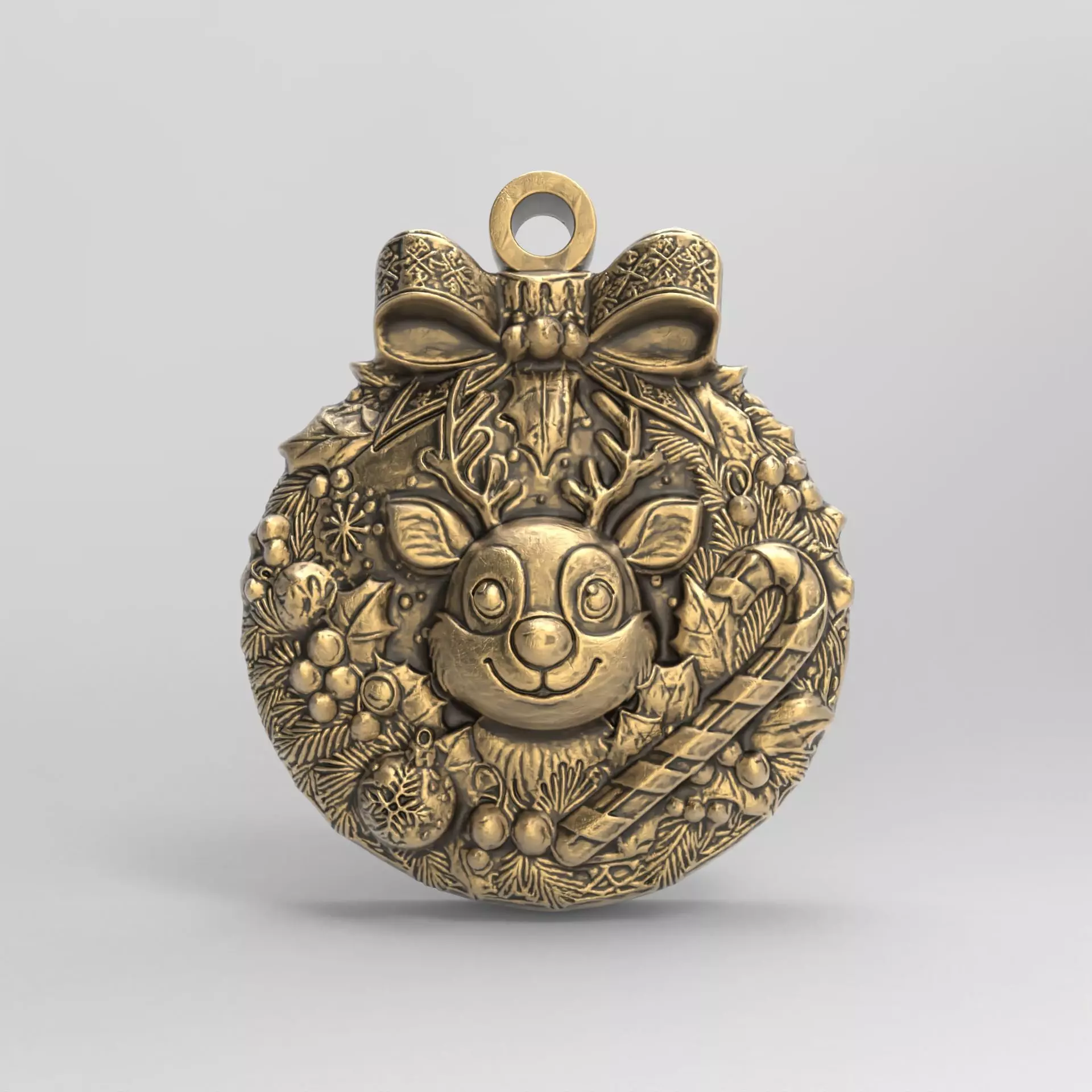 christmasball deer decoration 3D print model_0