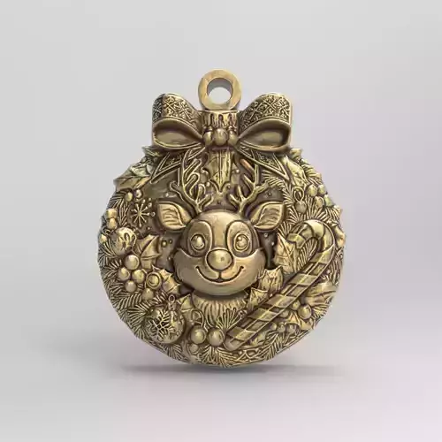 christmasball deer decoration 3D print model