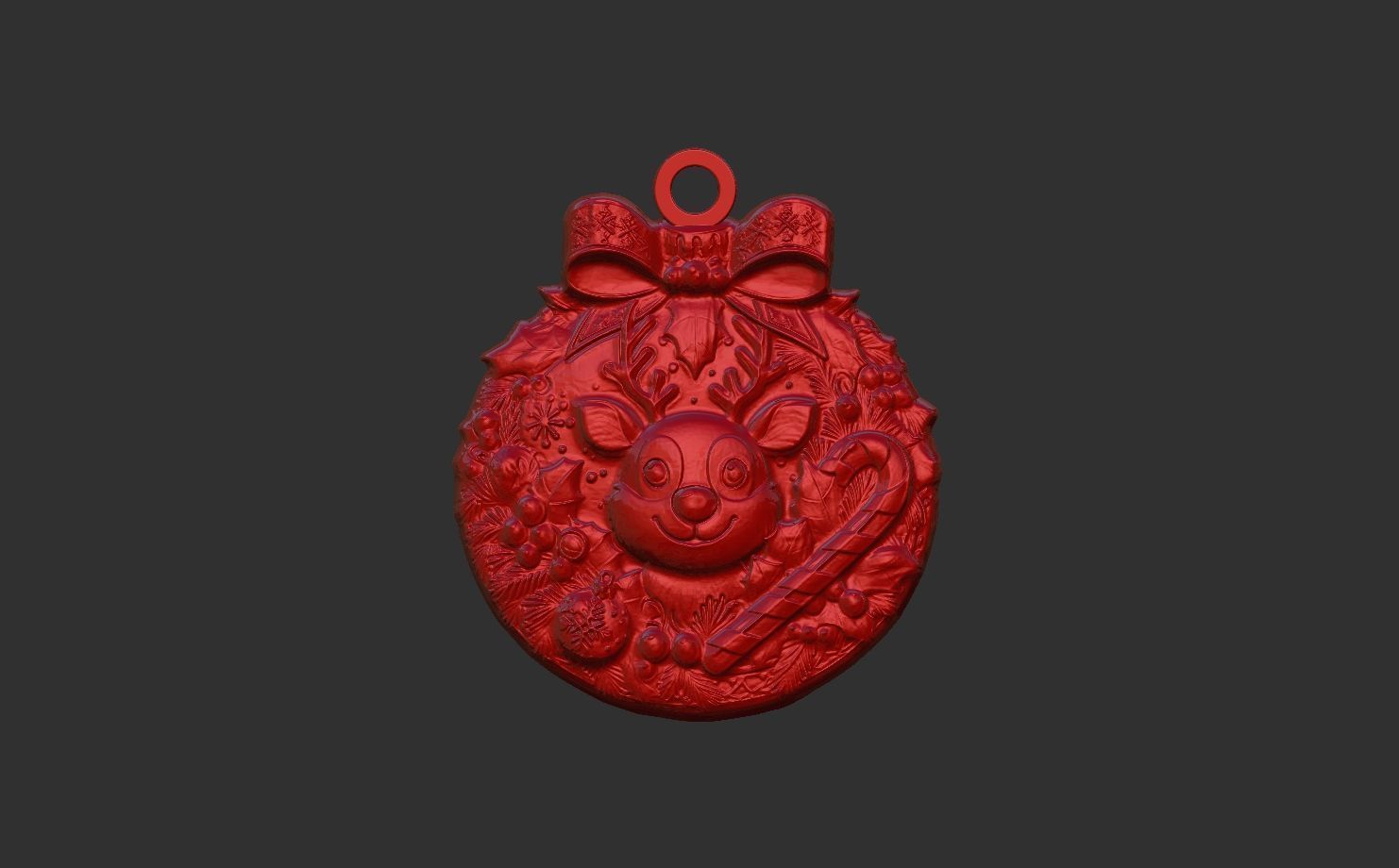 christmasball deer decoration 3D print model_8