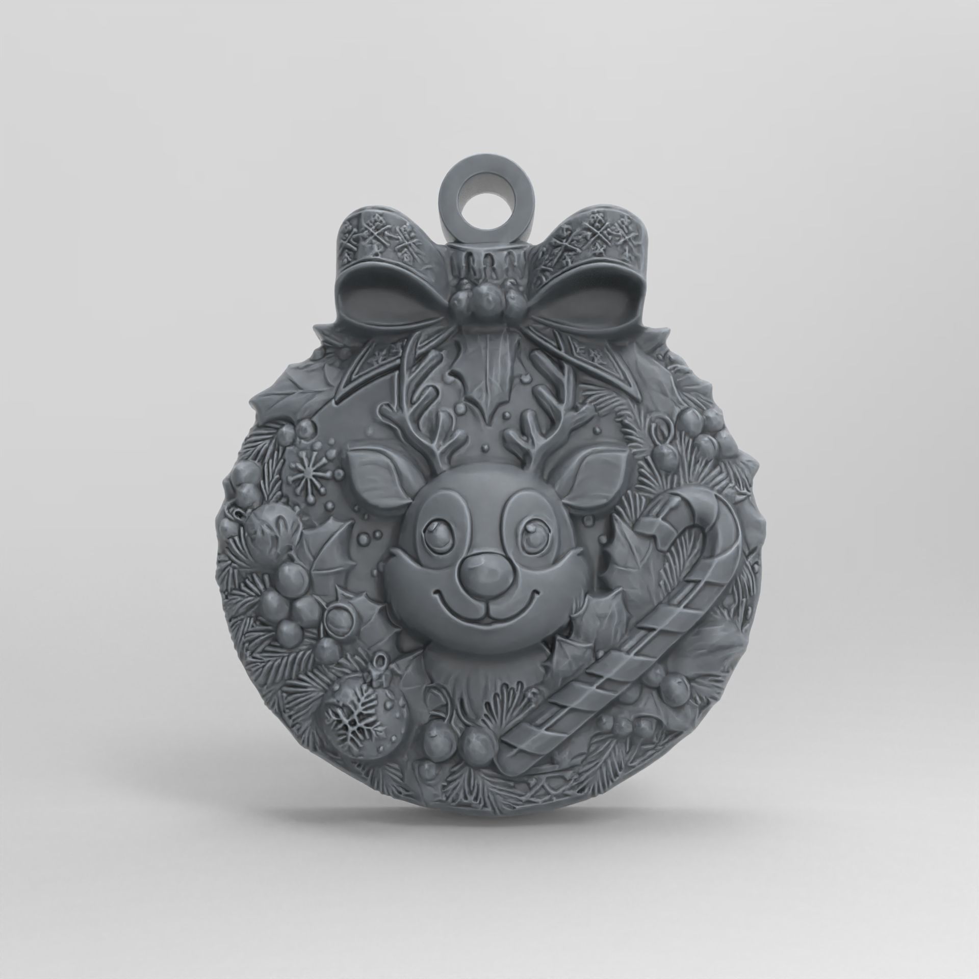 christmasball deer decoration 3D print model_1