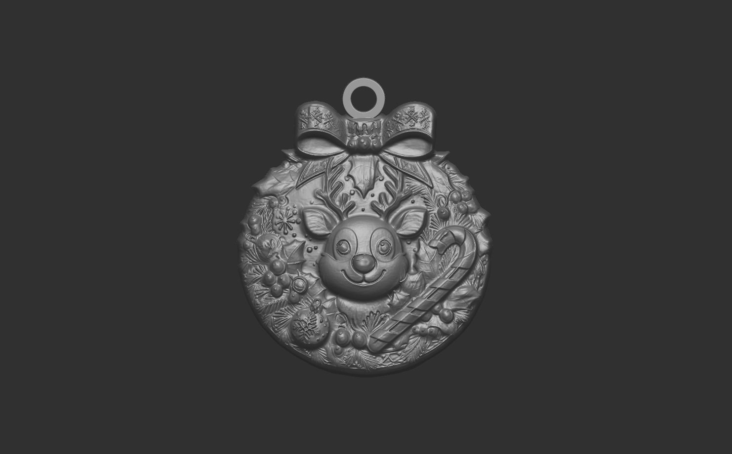 christmasball deer decoration 3D print model_5