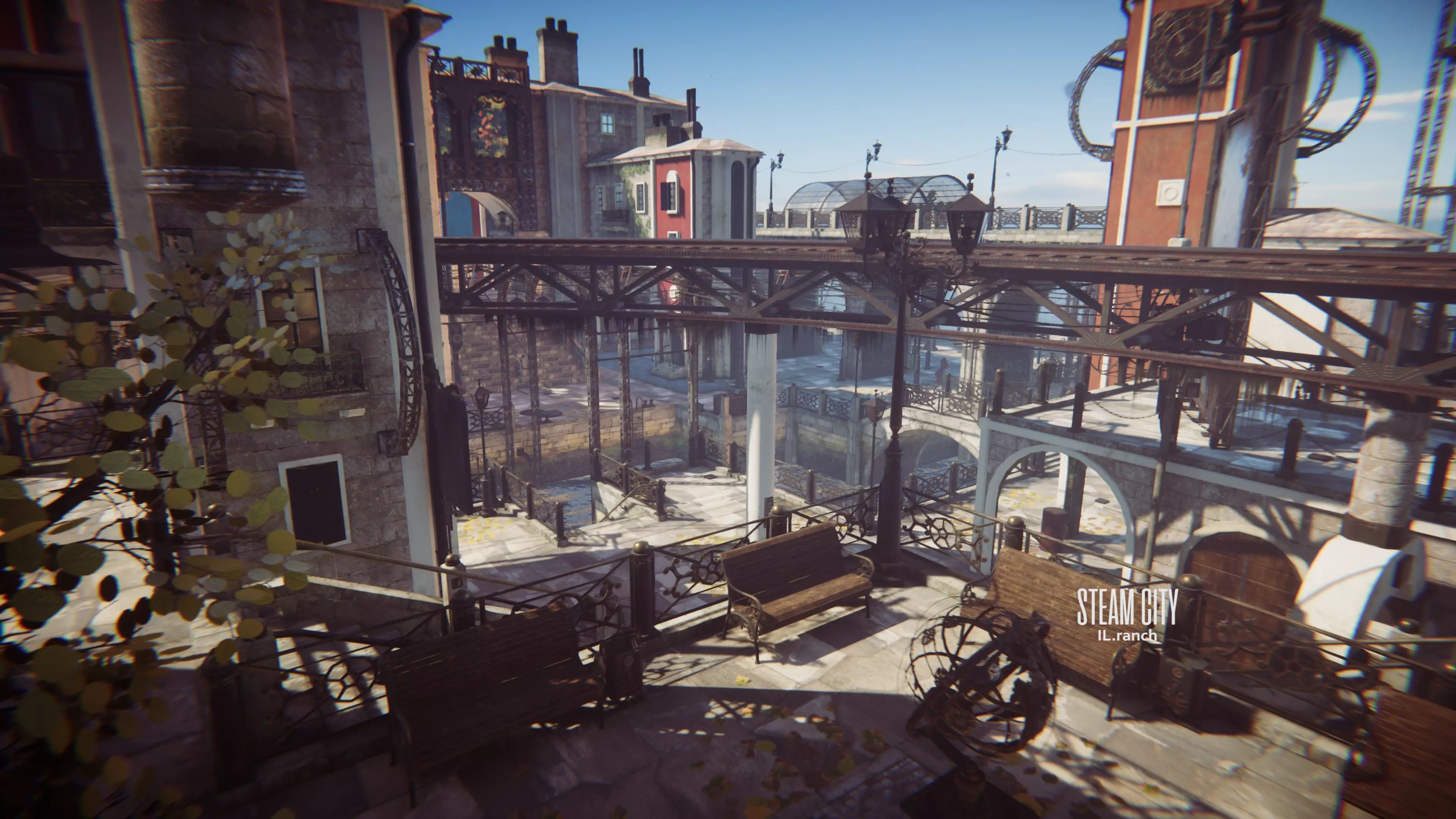 steampunk - Steam City Low-poly 3D model_4