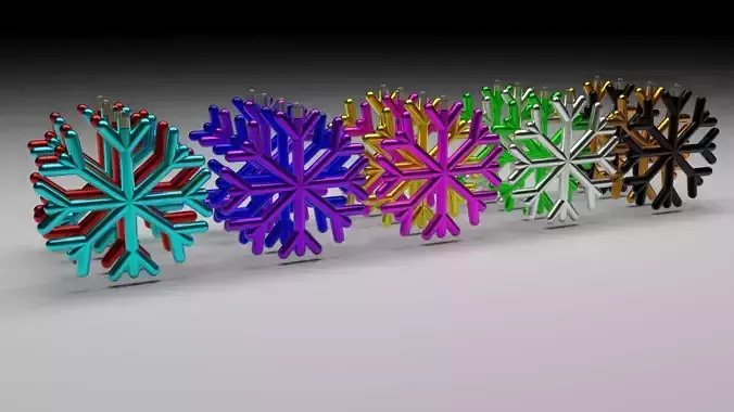 Snowflake Christmas Ornaments Set