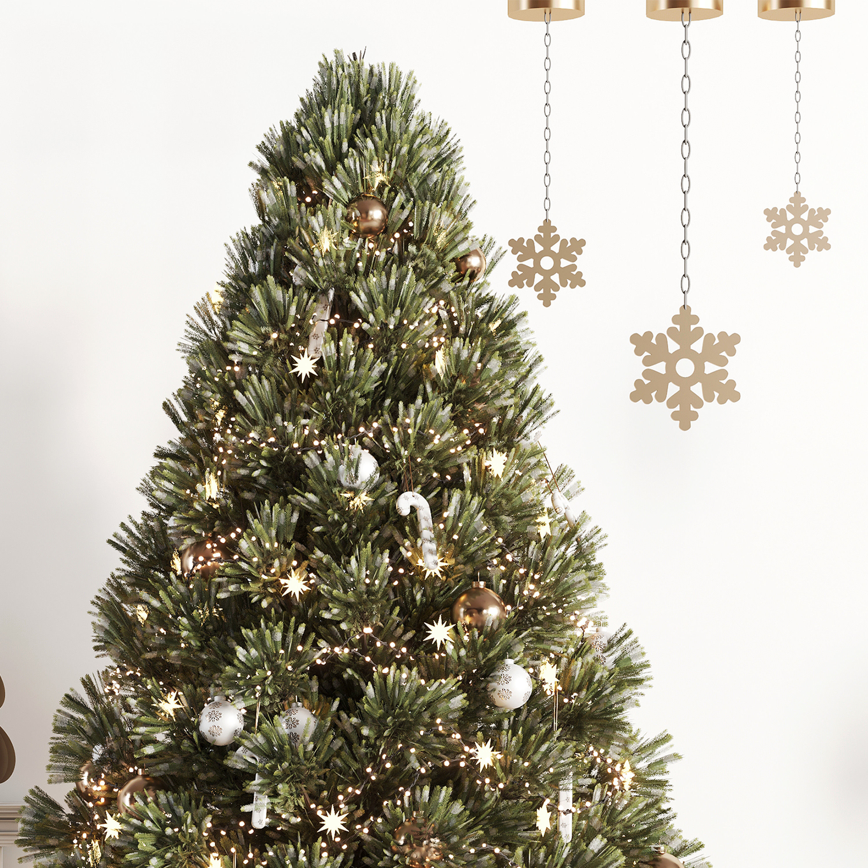 Christmas Tree and Decoration Set 011 3D model_4