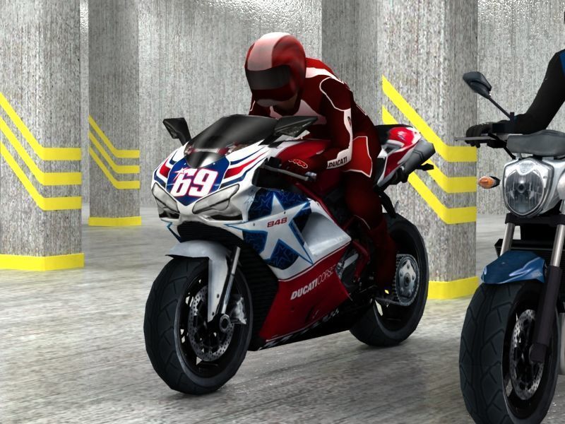 5 low poly bikes Low-poly 3D model_1