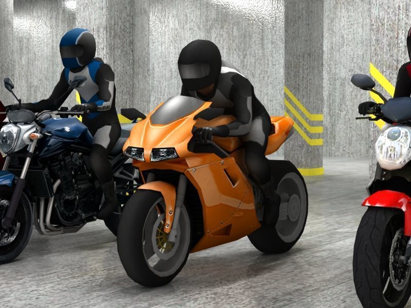 5 low poly bikes Low-poly 3D model_3