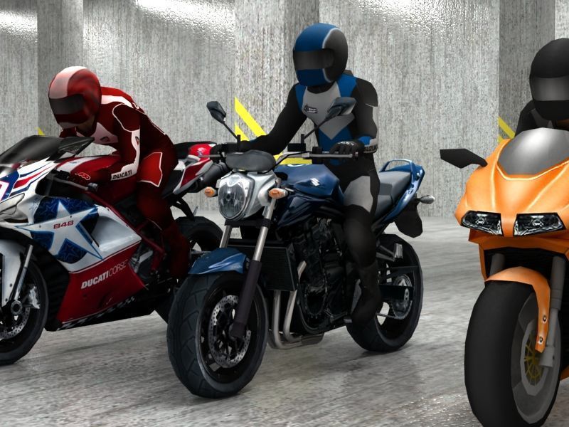 5 low poly bikes Low-poly 3D model_2