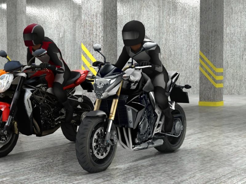 5 low poly bikes Low-poly 3D model_5