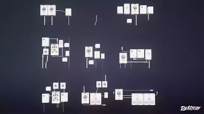 BUILDINGS - Power Boxes 01 - LOW POLY AND NANITE