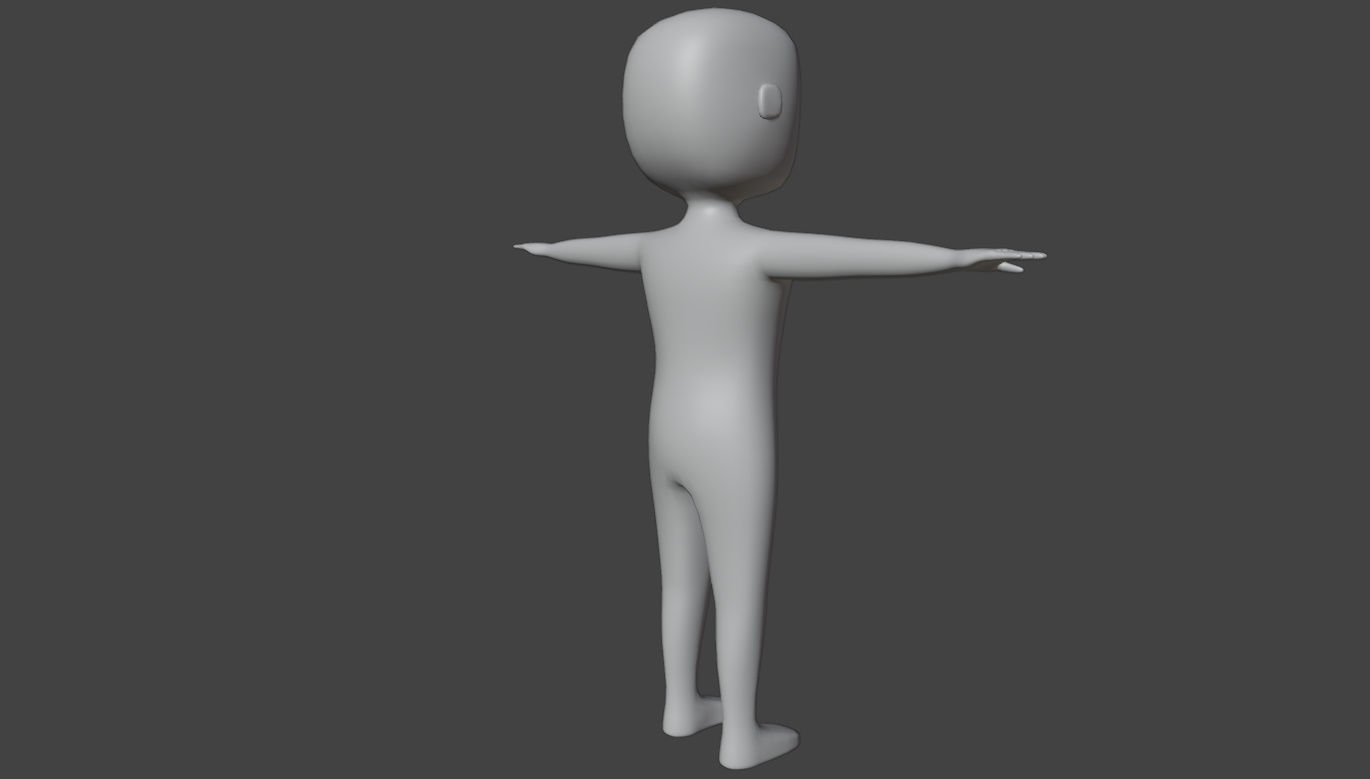 Stylized Big Head Character Free low-poly 3D model_14
