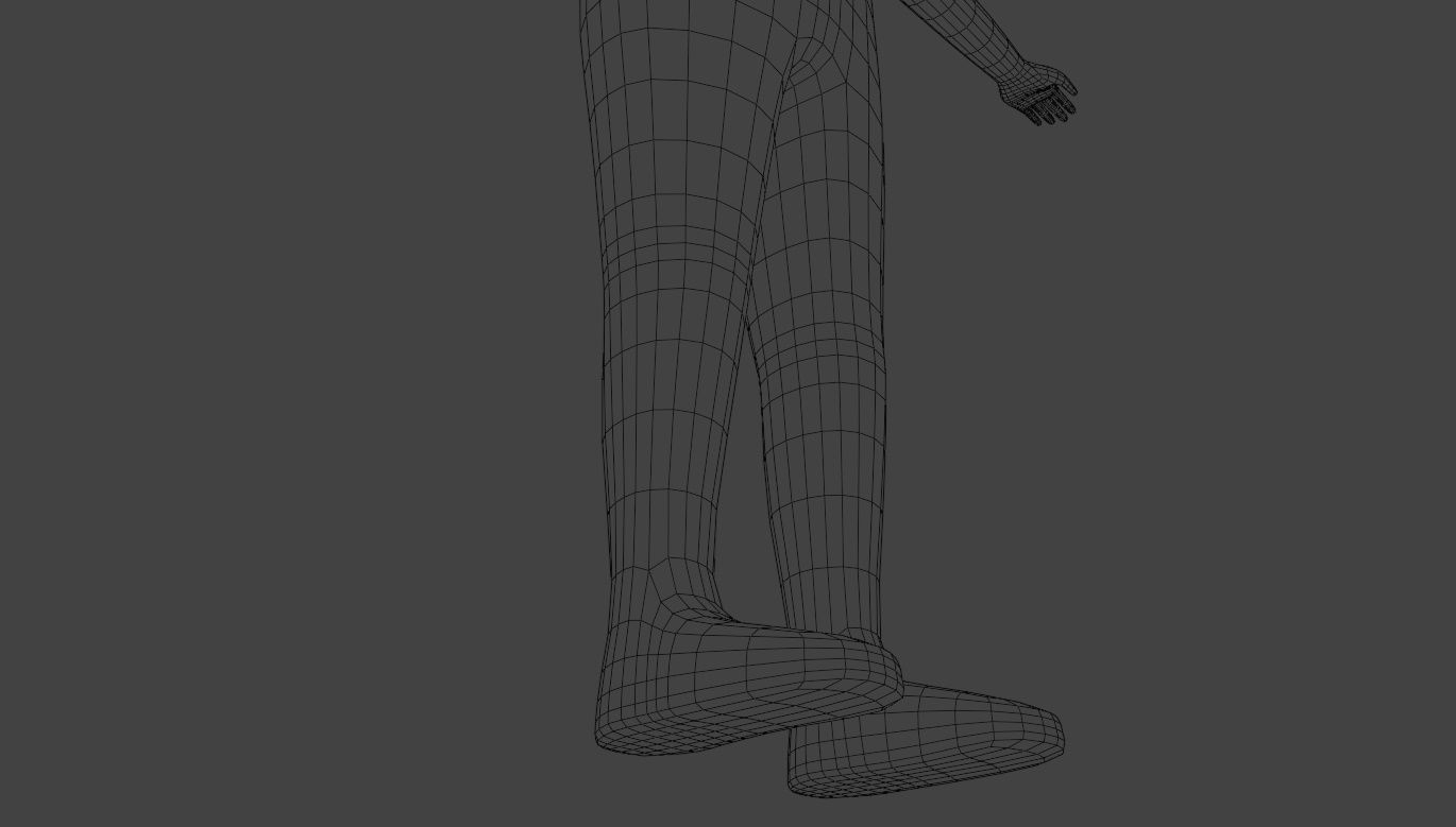 Stylized Big Head Character Free low-poly 3D model_25