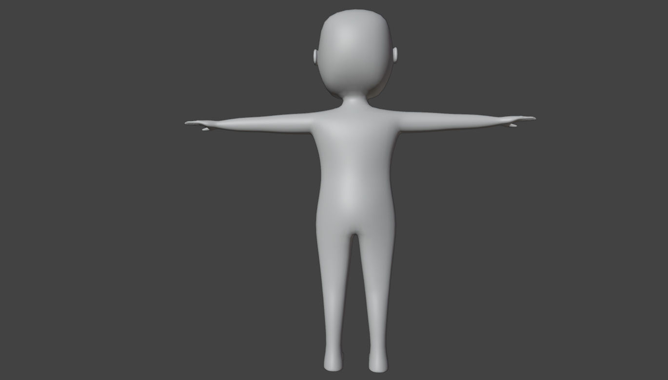 Stylized Big Head Character Free low-poly 3D model_12