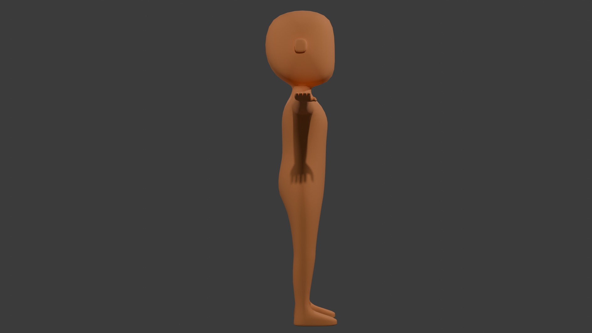 Stylized Big Head Character Free low-poly 3D model_3