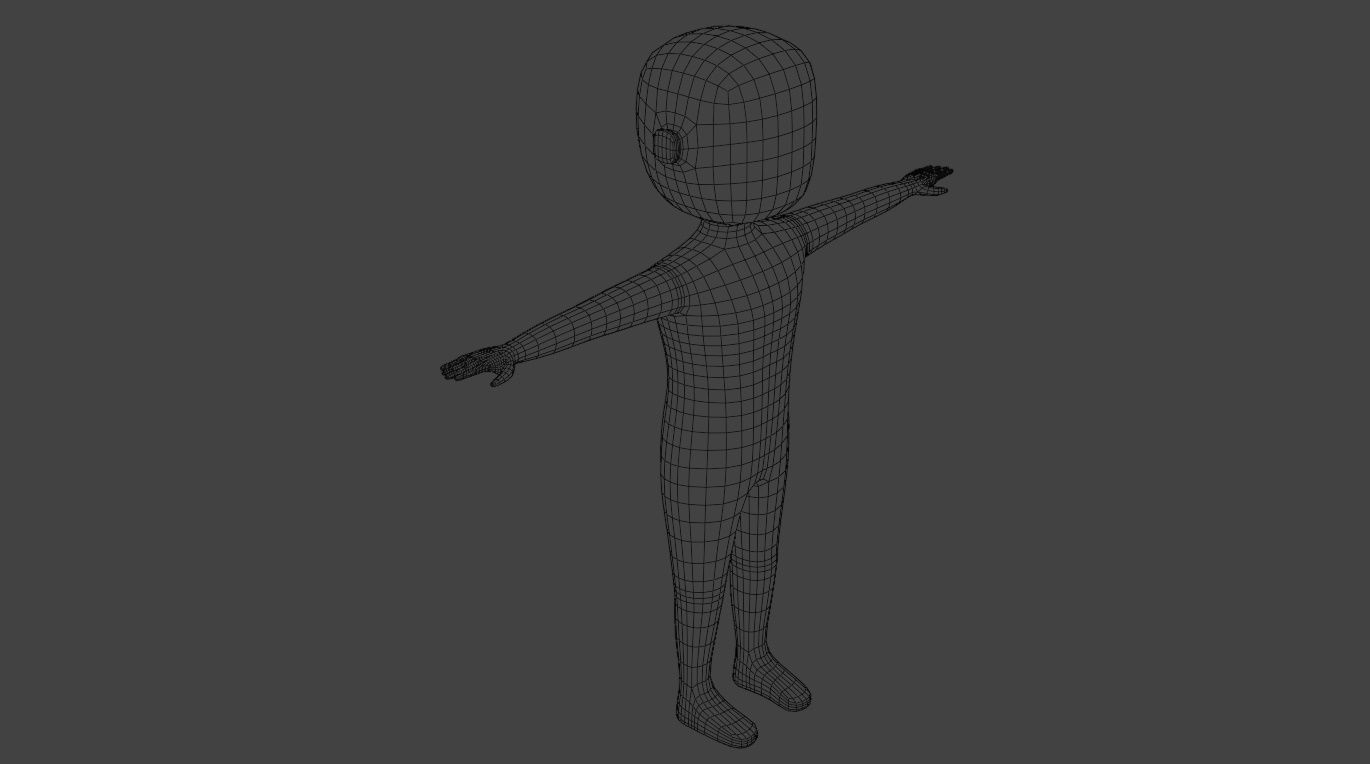 Stylized Big Head Character Free low-poly 3D model_11