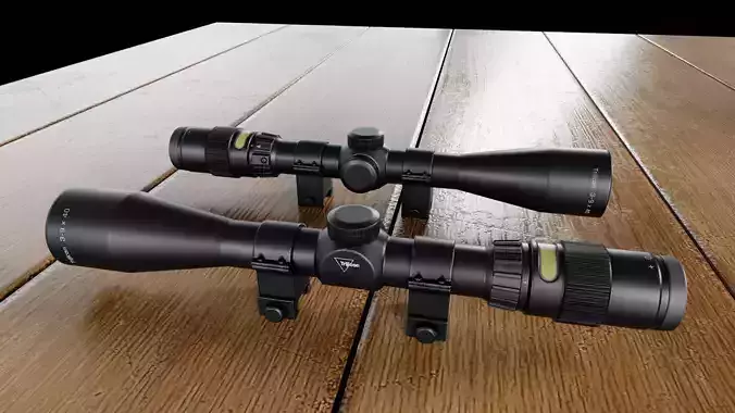 Trijicon AccuPoint scope Low-poly 3D model