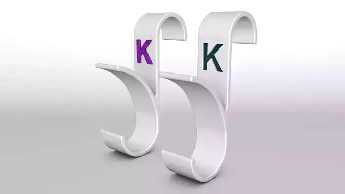 Letter K  3D Printed Towel Hook  Wall Hanger Free 3D print model