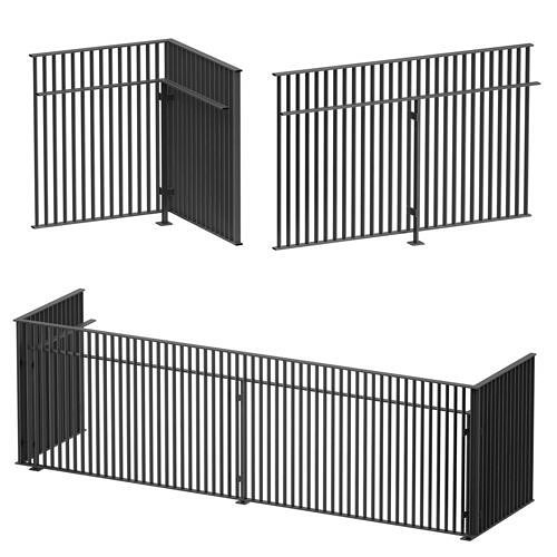 Metal fencing metal fence fencing for balcony 3D model