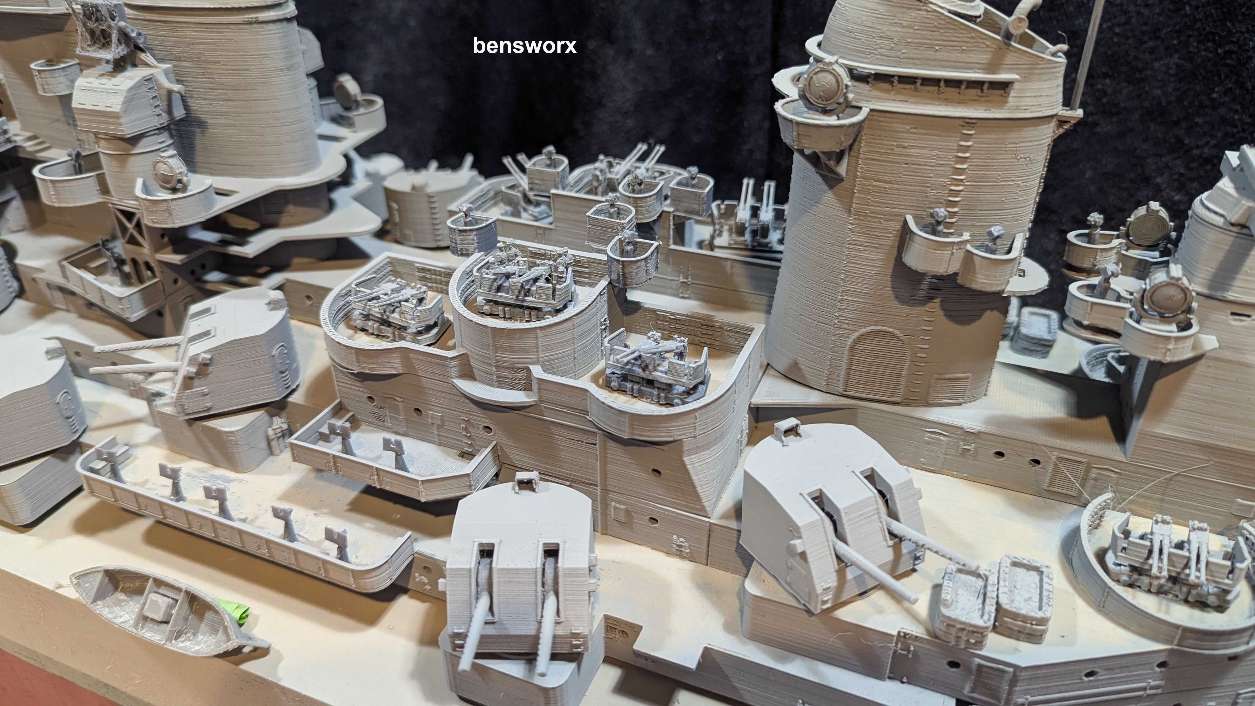 1 144 Iowa Class Battleship 3D print model_8