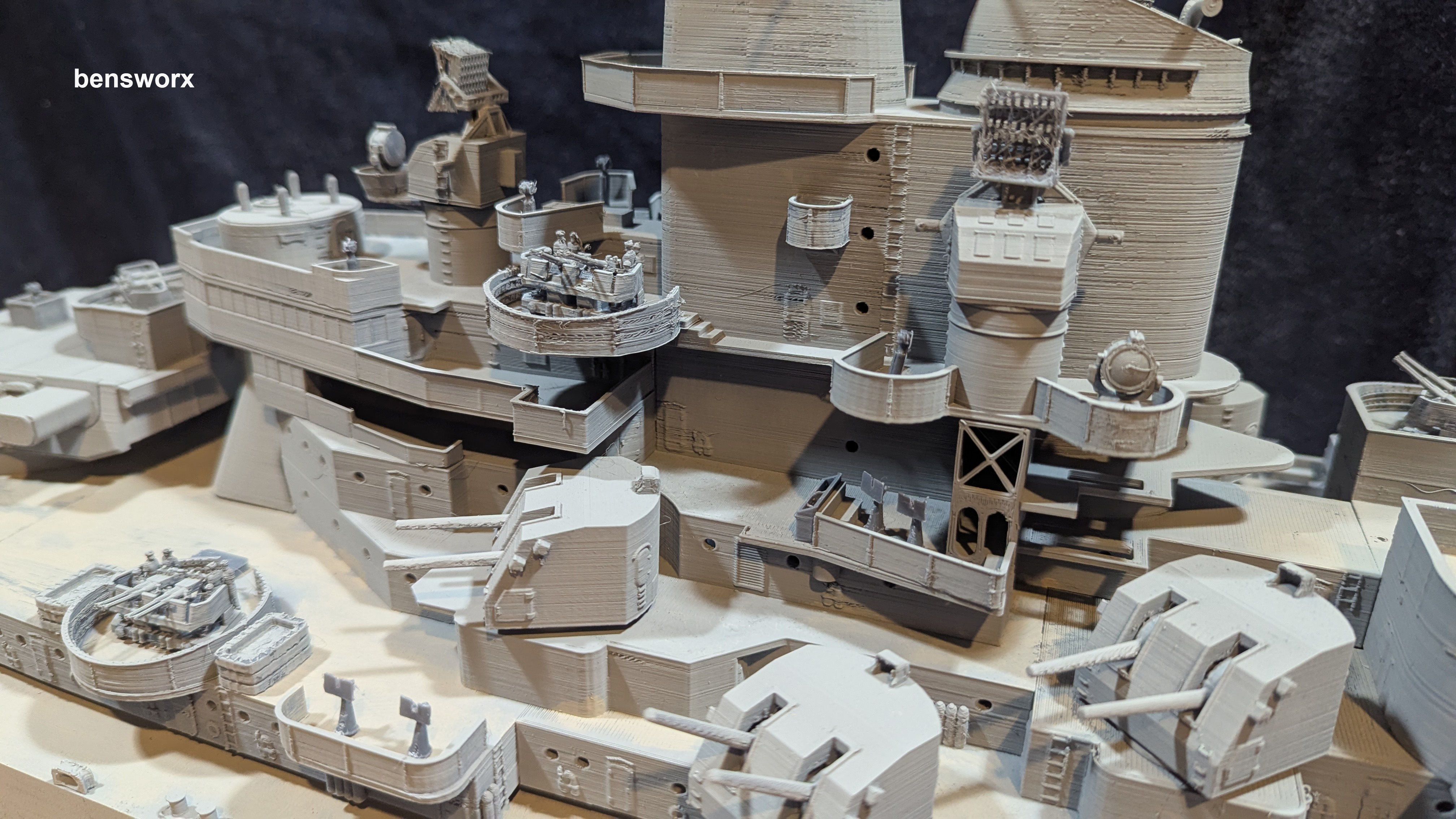 1 144 Iowa Class Battleship 3D print model_7