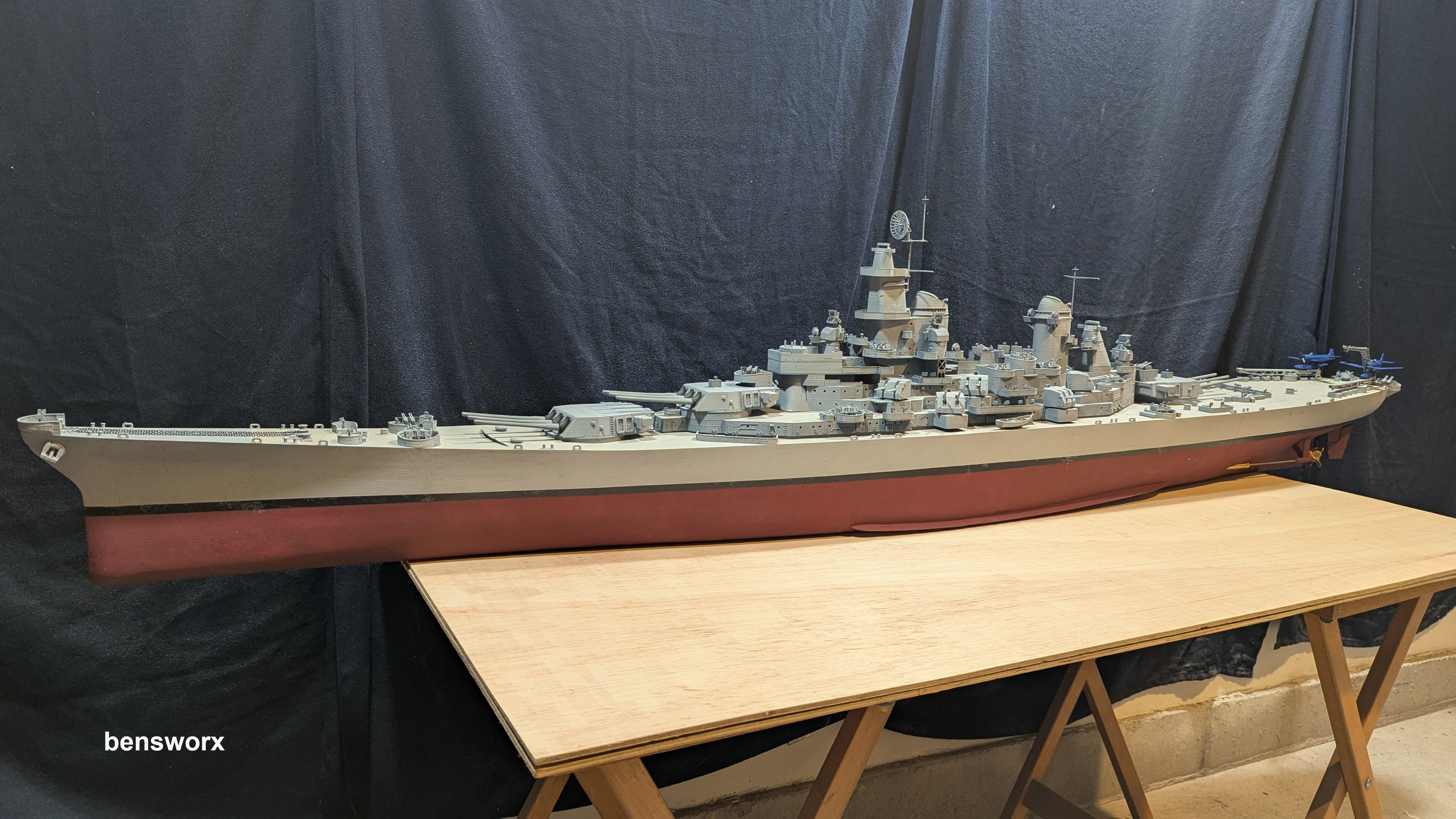 1 144 Iowa Class Battleship 3D print model_0